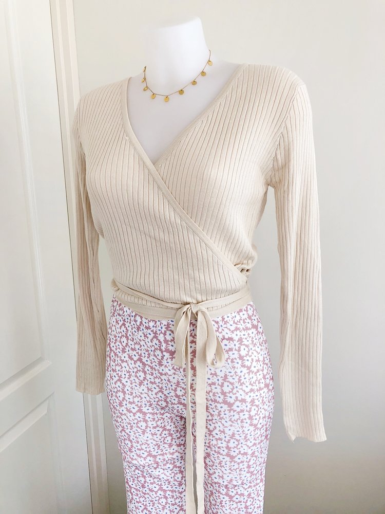 Zoila Wrap Cardigan /  Beige