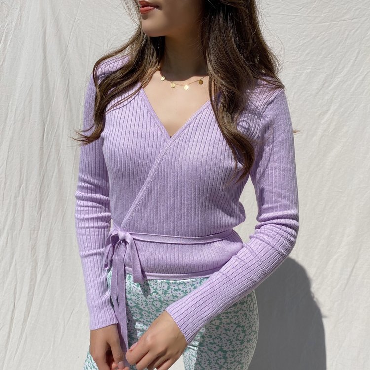 Zoila Wrap Cardigan /  Lilac