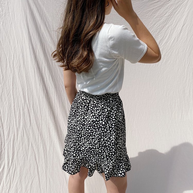 Erin Dots Skirt / Black