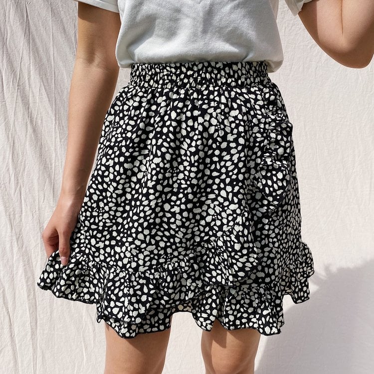 Erin Dots Skirt / Black