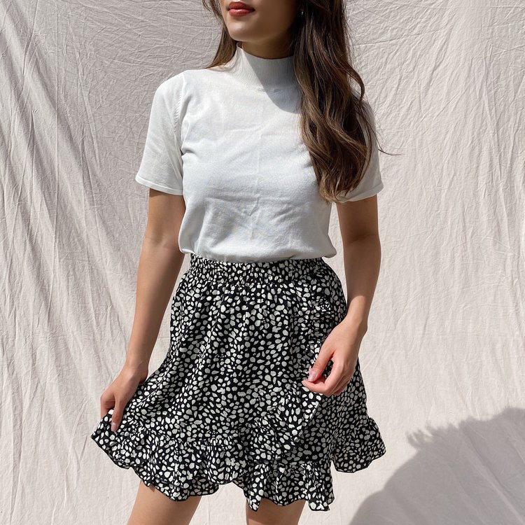 Erin Dots Skirt / Black