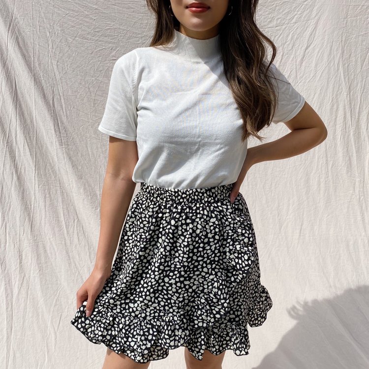 Erin Dots Skirt / Black