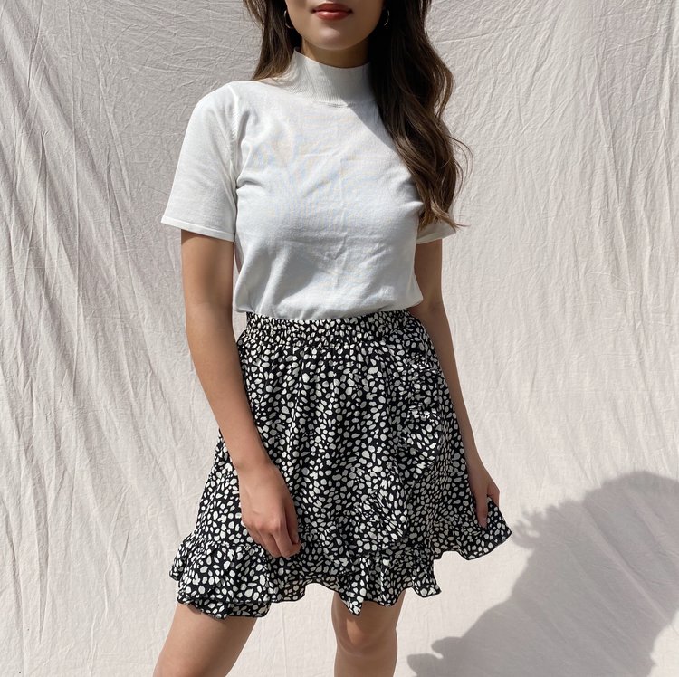 Erin Dots Skirt / Black