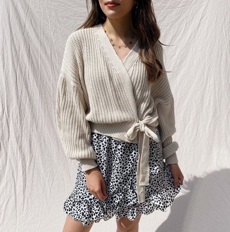 Erin Dots Skirt / White