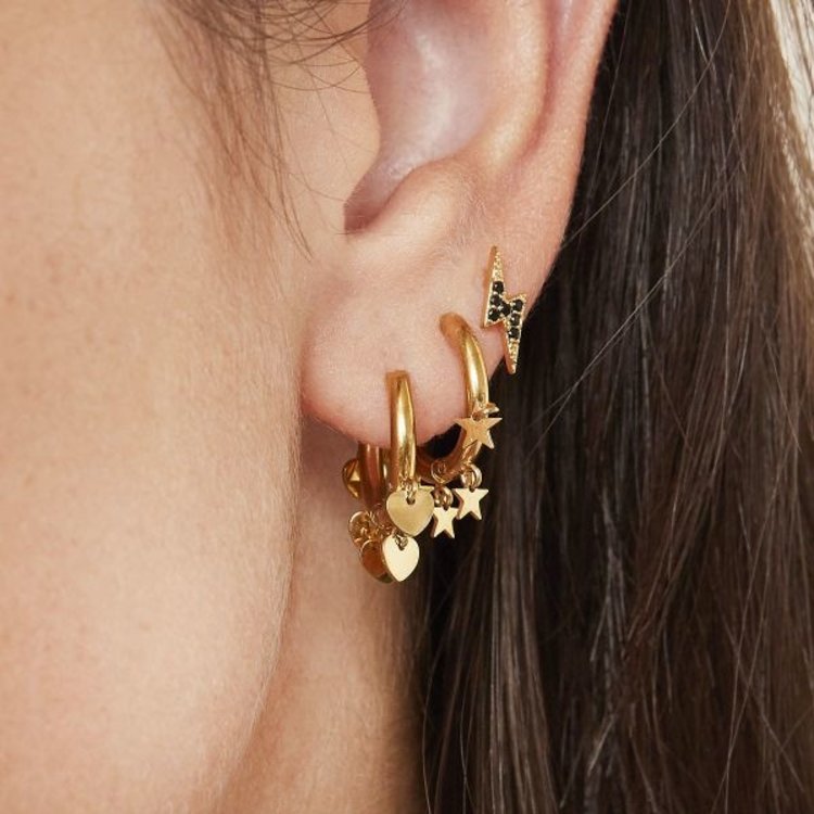 Silver Lovers Heart Earrings