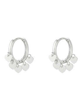 Silver Lovers Heart Earrings