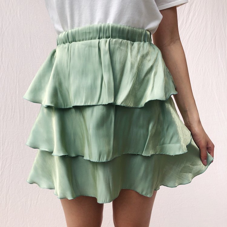 Elsa Silky Skirt / Green