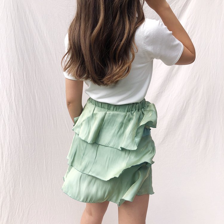 Elsa Silky Skirt / Green
