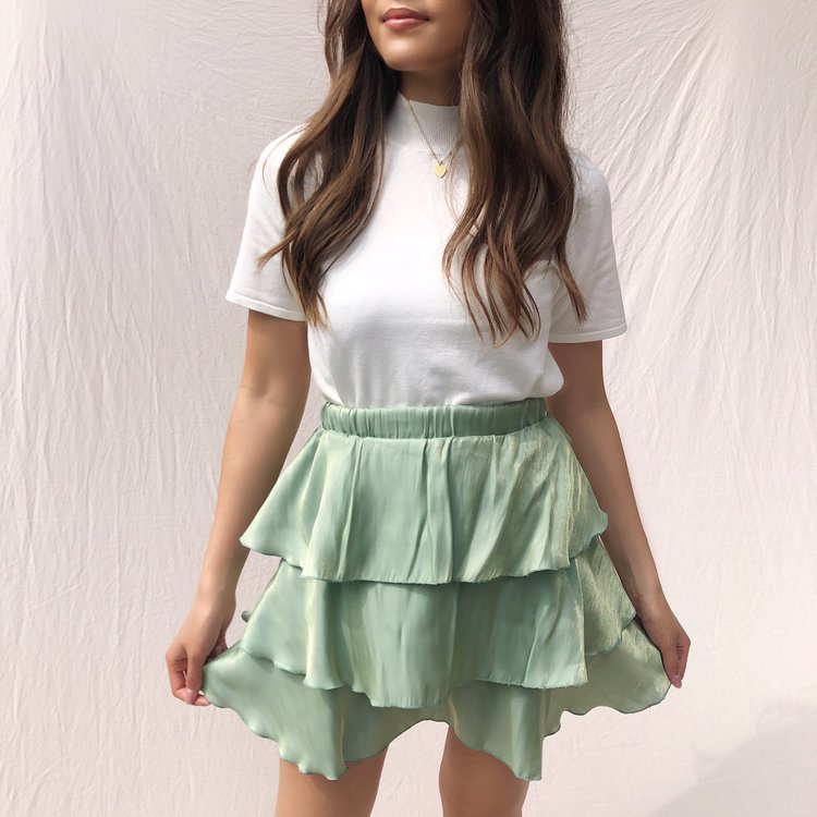 Elsa Silky Skirt / Green