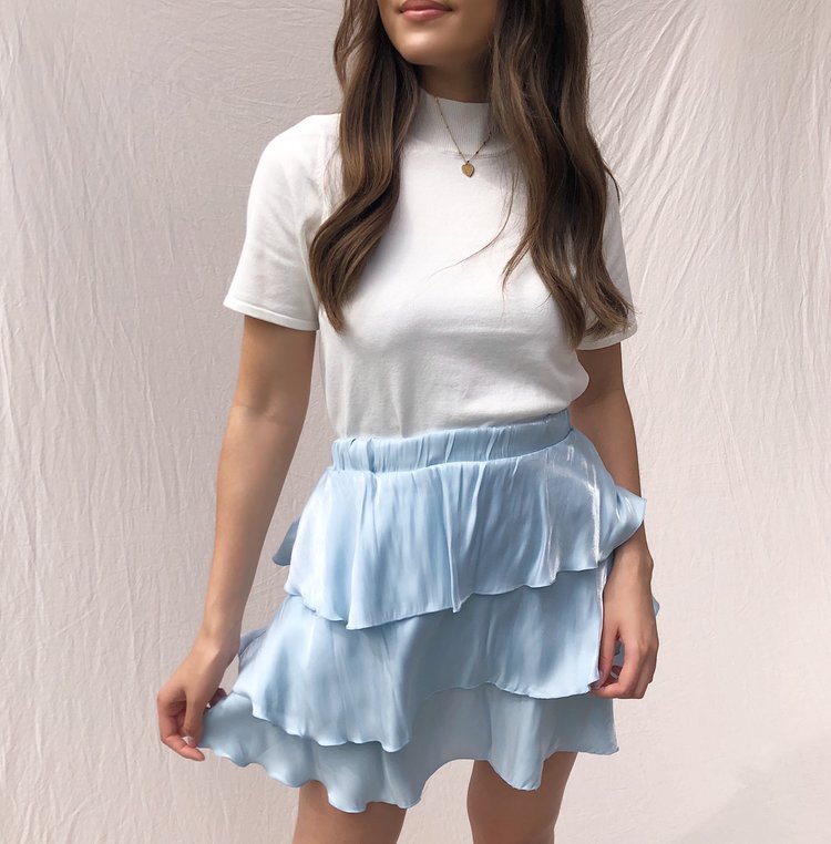 Elsa Silky Skirt / Light Blue