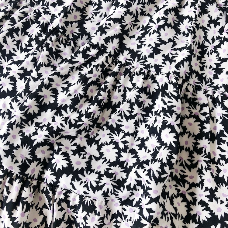 Domina Flower Skirt / Black