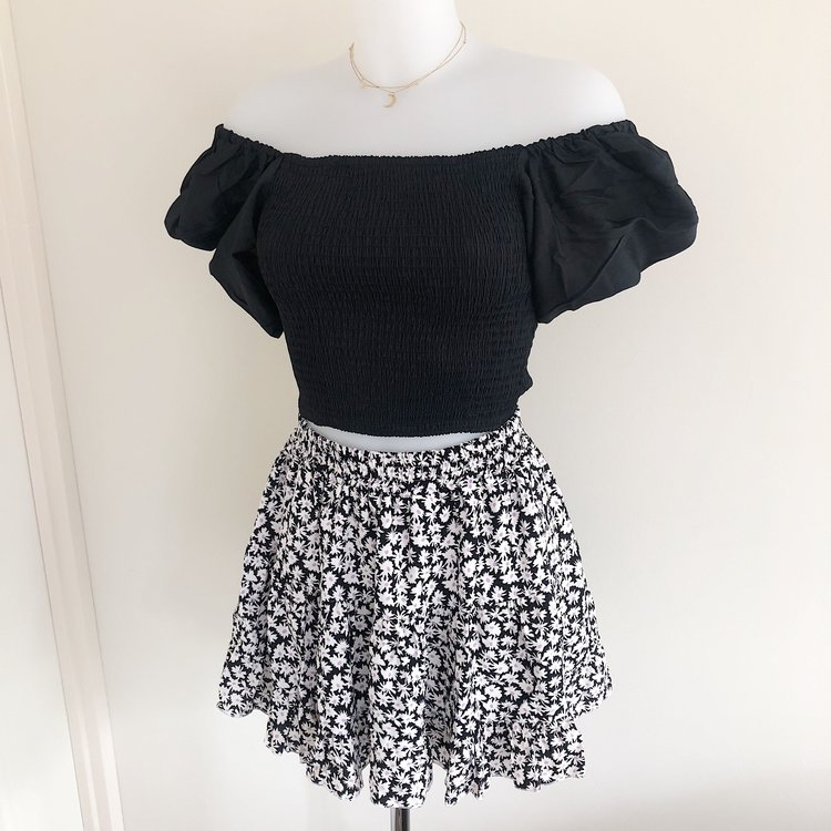 Odette Smock Top / Black