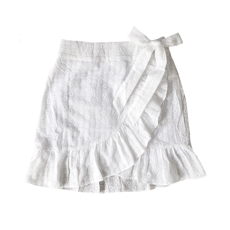 Viola Embroidered Skirt / White