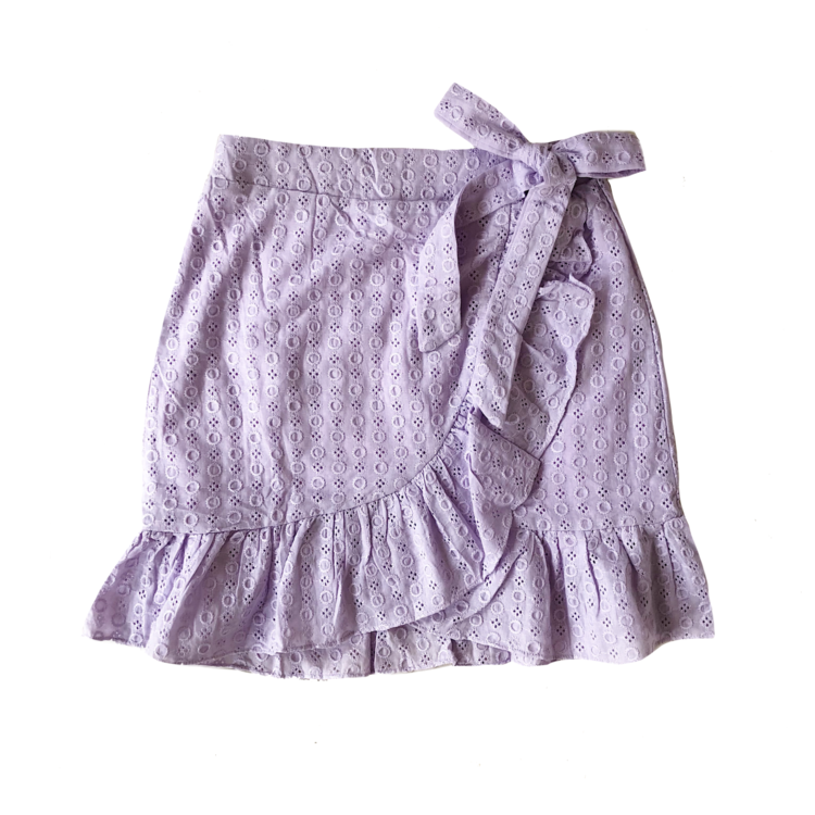 Viola Embroidered Skirt / Lilac