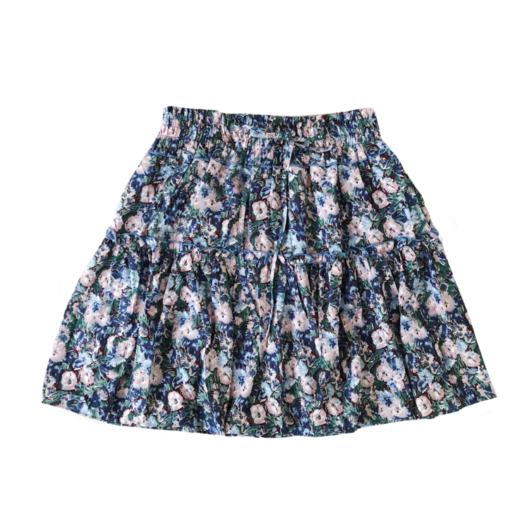 Ziya Flower Skirt / Blue