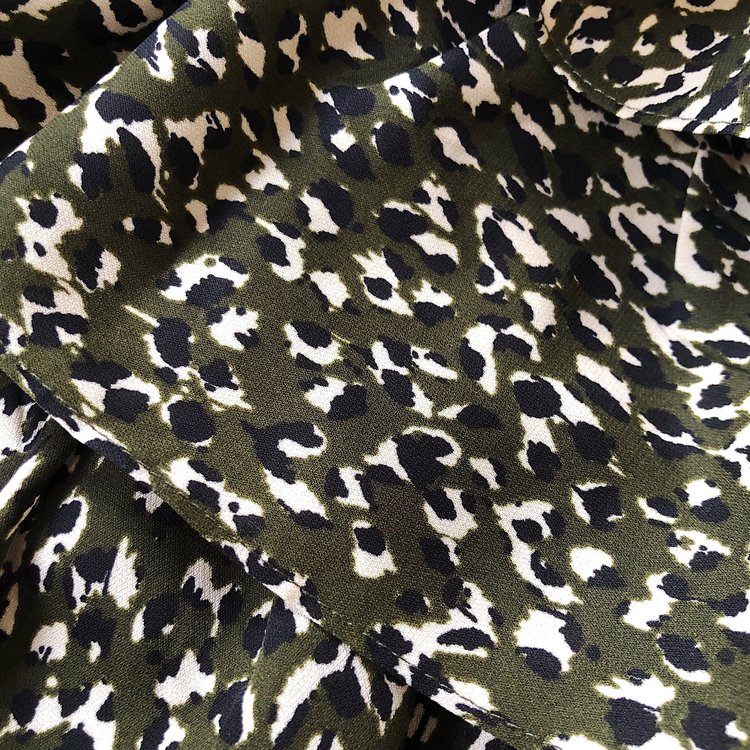 Izara Leopard Skirt / Army