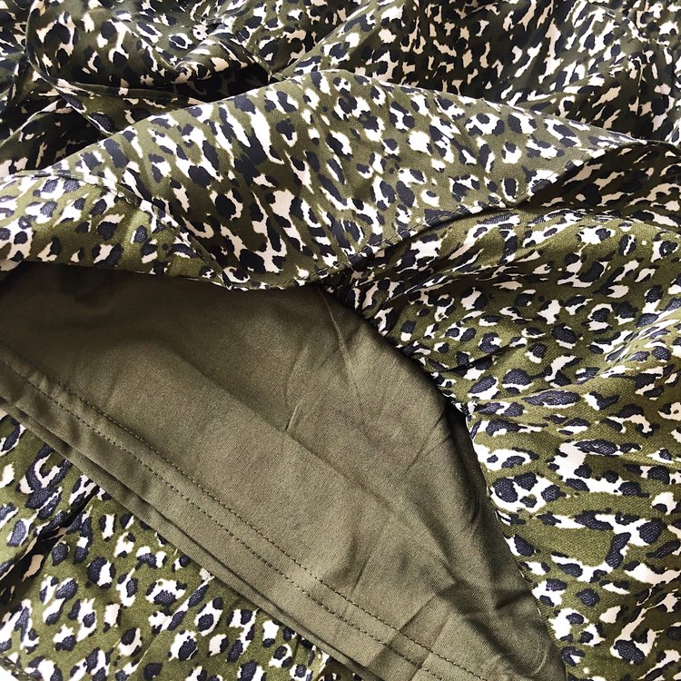 Izara Leopard Skirt / Army