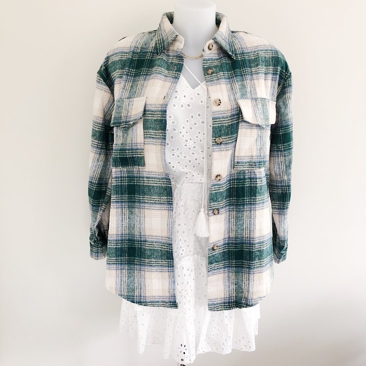 Isadora Checkered Blouse / Green