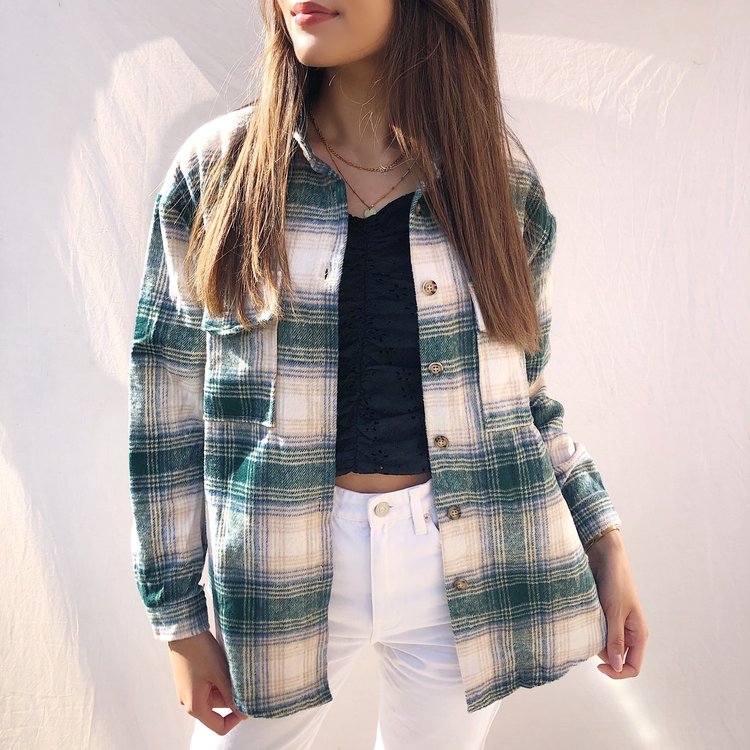 Isadora Checkered Blouse / Green