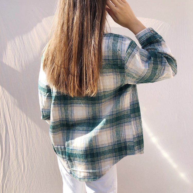 Isadora Checkered Blouse / Green