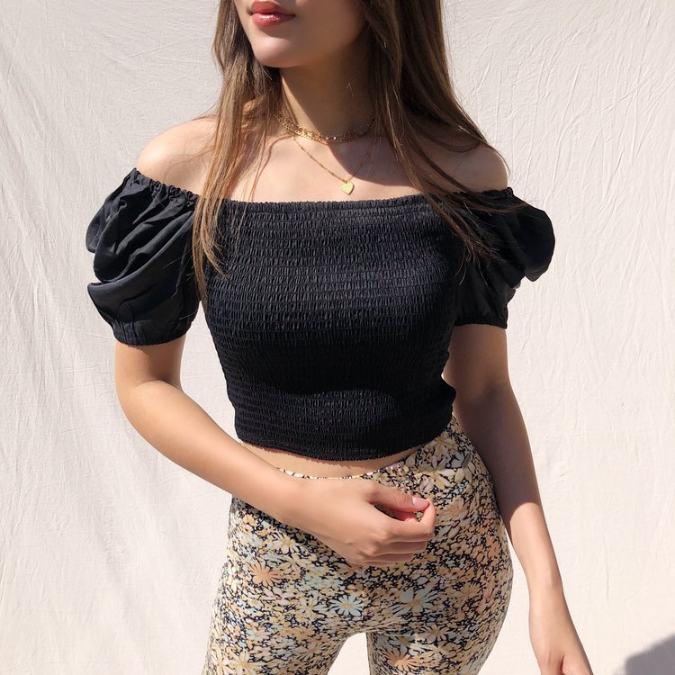 Odette Smock Top / Black