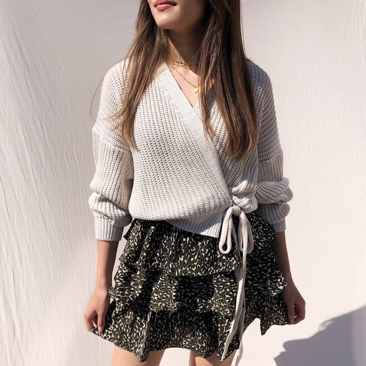 Izara Leopard Skirt / Army
