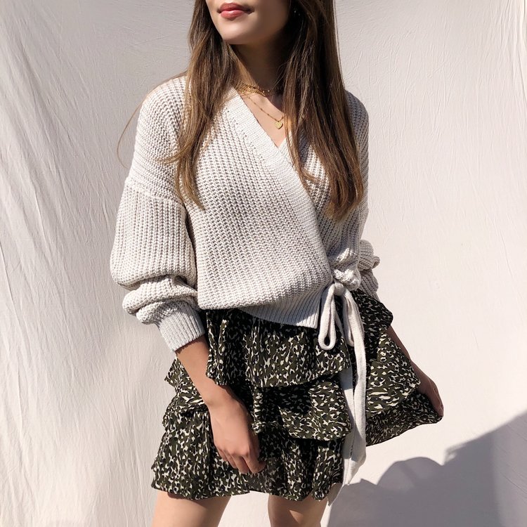 Izara Leopard Skirt / Army