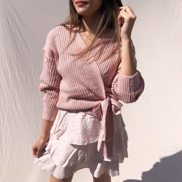 Suela Cheetah Skirt / Light Pink