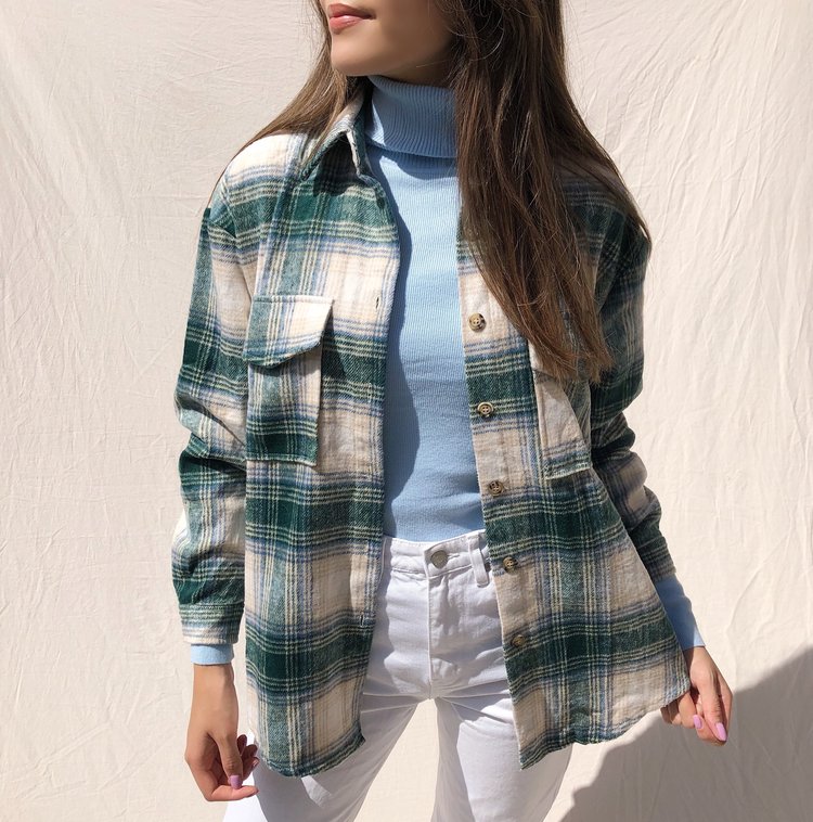 Isadora Checkered Blouse / Green
