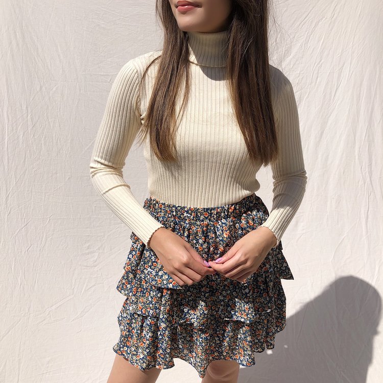 Elin Ribbed Top / Beige