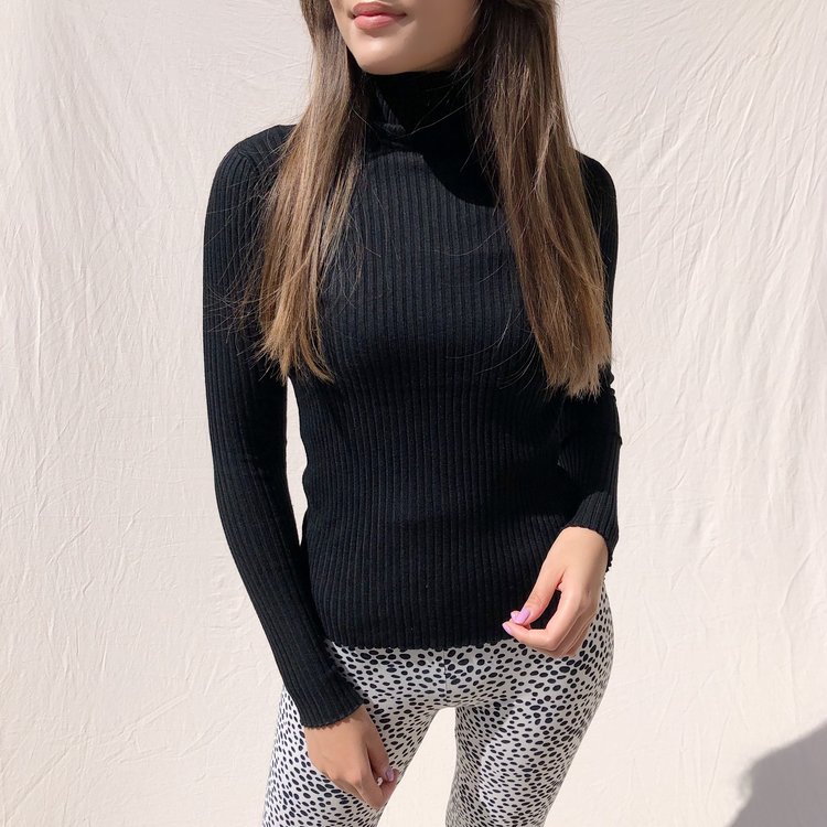 Elin Ribbed Top / Black