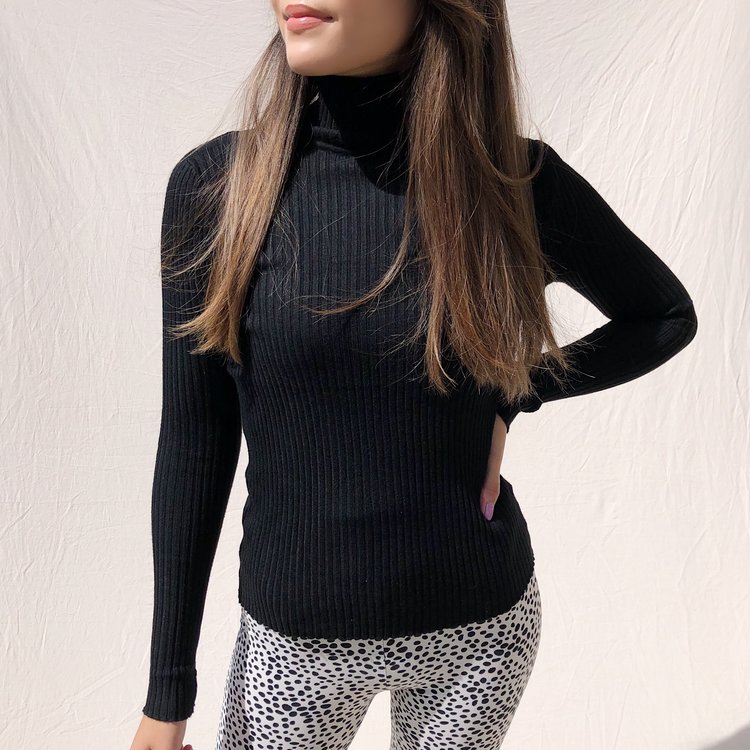 Elin Ribbed Top / Black