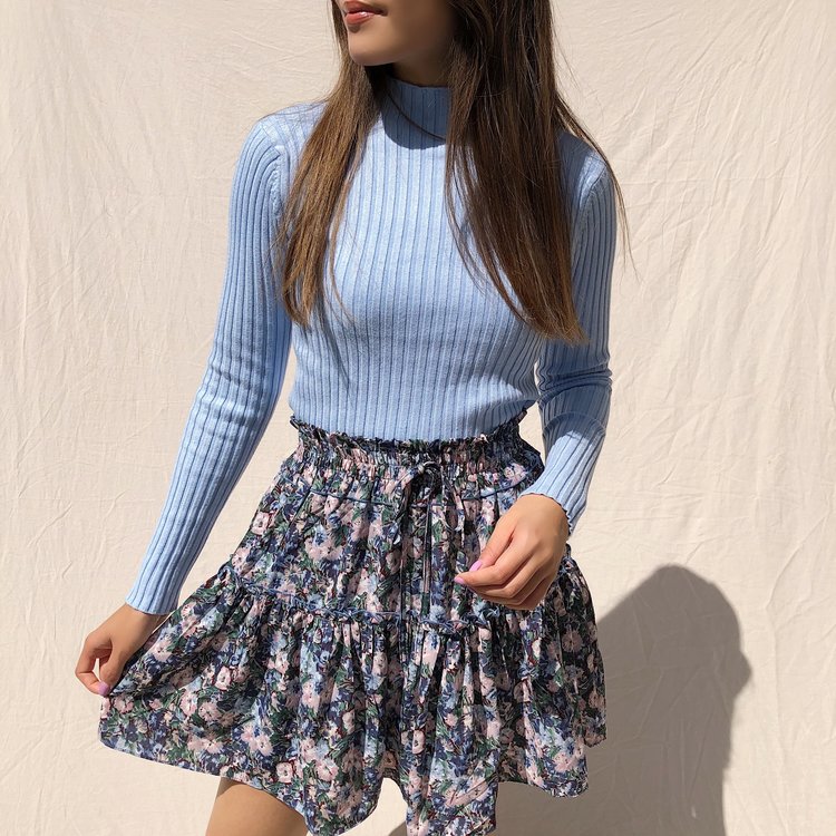 Ziya Flower Skirt / Blue