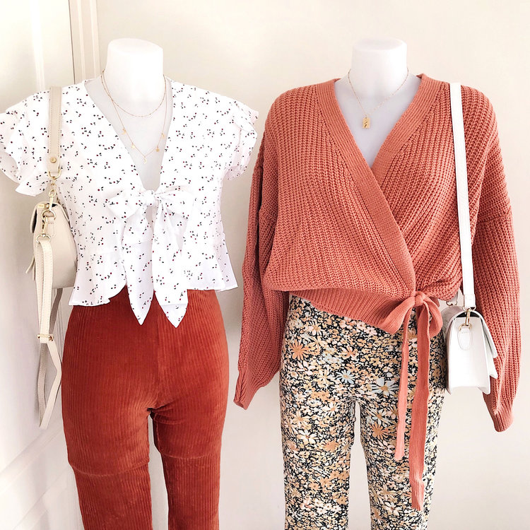 Matilda Tie Front Top / White