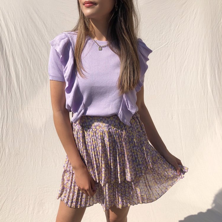 Lily Flower Skirt / Lilac