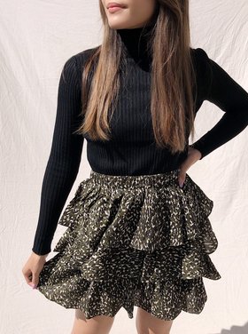 Izara Leopard Skirt / Army