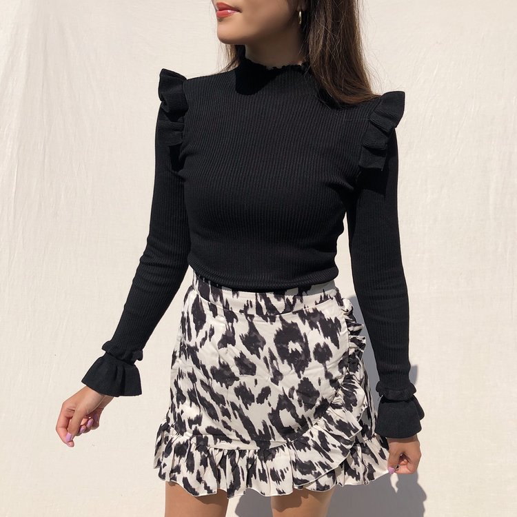 Naya Leopard Skirt / Beige