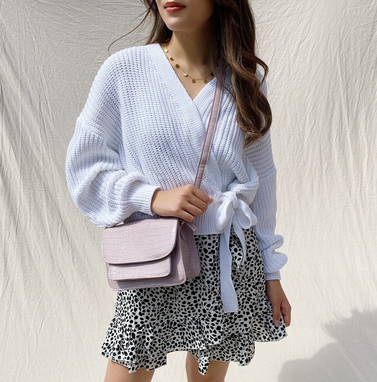 Sage Croco Bag / Lilac