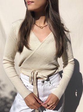 Zoila Wrap Cardigan /  Beige