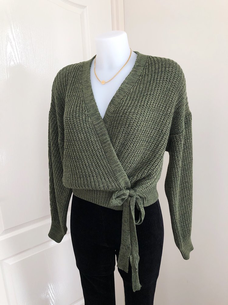 Laurie Wrap Cardigan / Army Melange