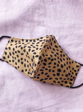 Cotton Face Mask / Camel Dots
