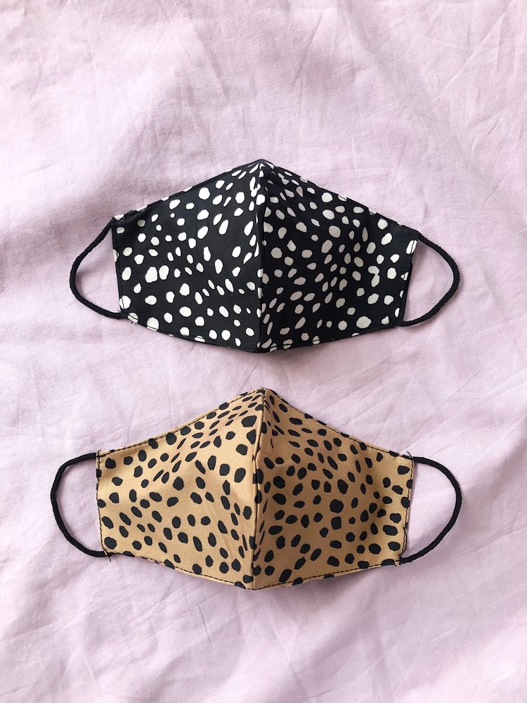 Cotton Face Mask / Camel Dots