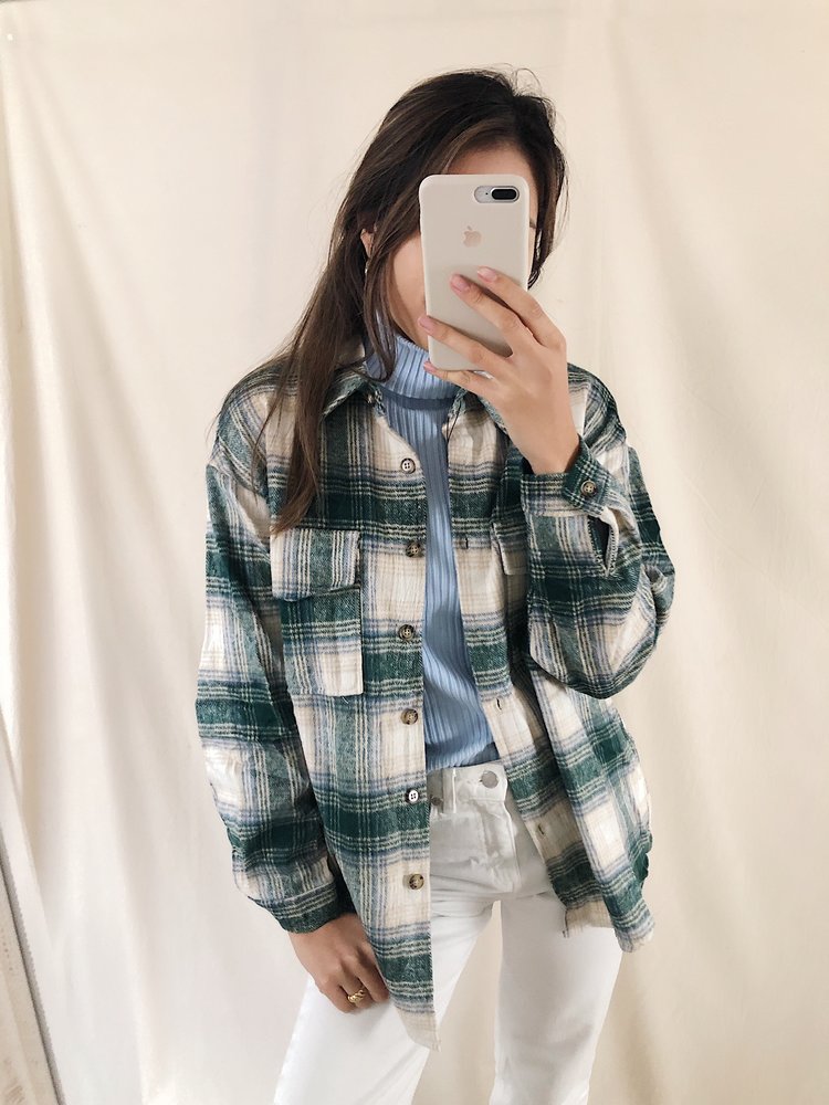 Isadora Checkered Blouse / Green