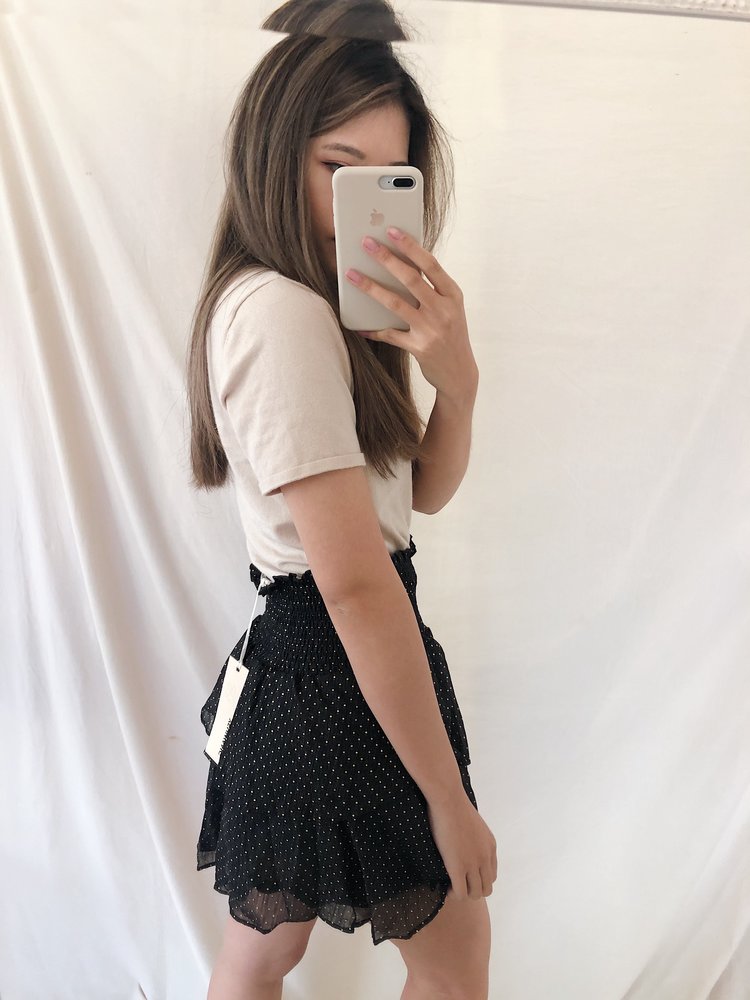 Myla Dots Skirt / Black