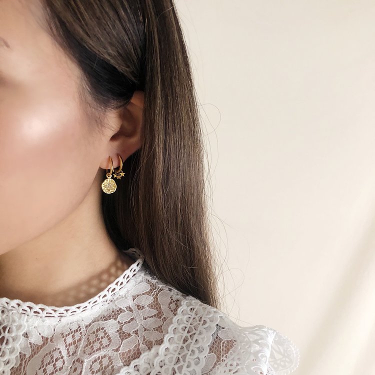 Gold Wishing Star Earrings