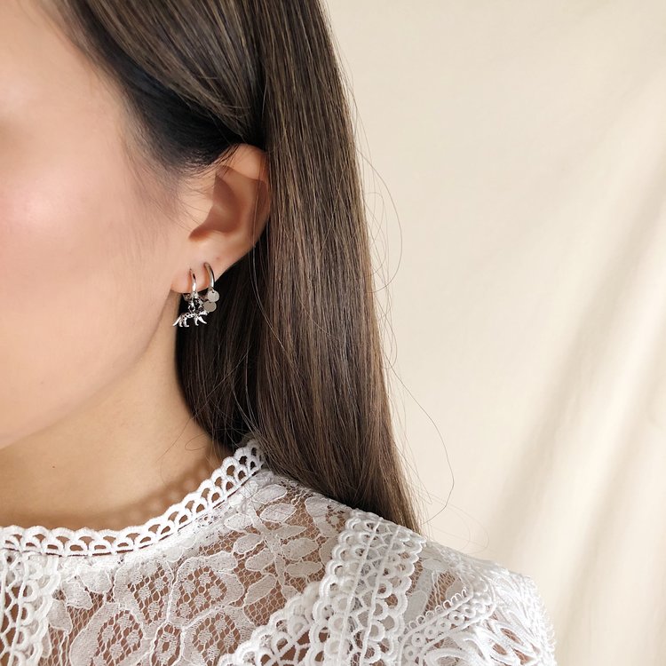 Silver Wild Leopard Earrings