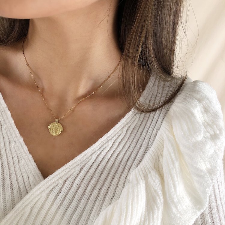 Gold Estee Coin Necklace