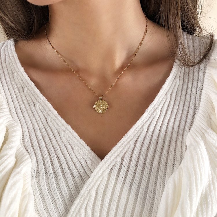 Gold Estee Coin Necklace