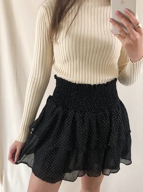 Myla Dots Skirt / Black