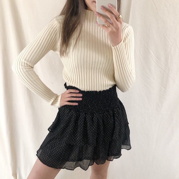 Myla Dots Skirt / Black